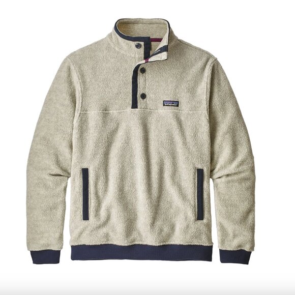 Patagonia Oatmeal Heather Shearling Button Pullover (Size XS) - Picture 1 of 9